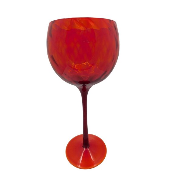 Empoli Italy 8.50 Inch Red Wine Goblet 14 fl oz Glass Vintage Dining Decor - Picture 10 of 11